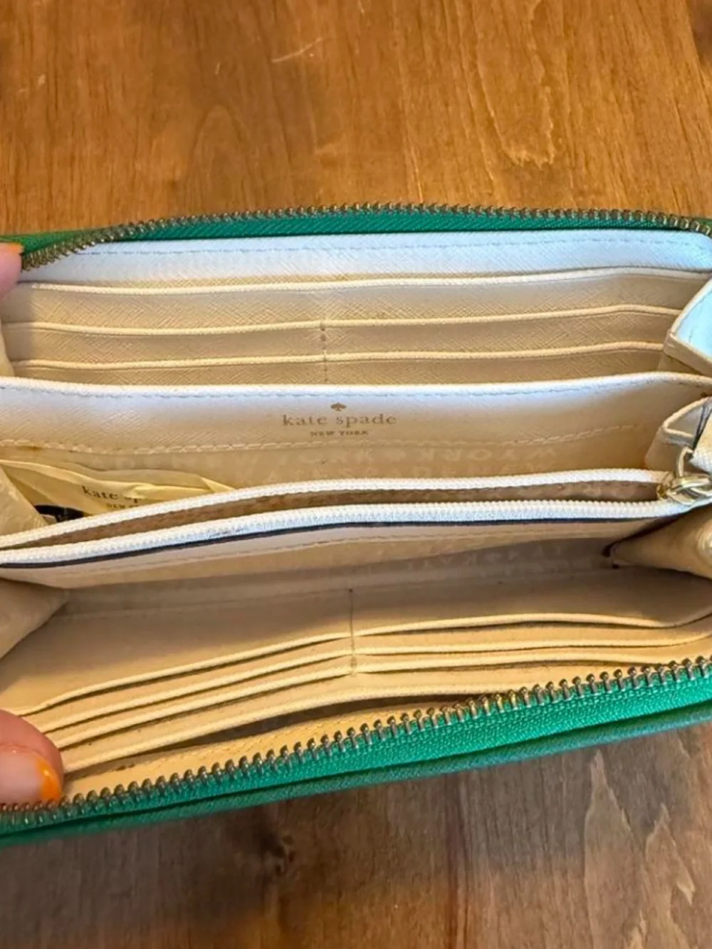 Kate Spade Teal Zip-Around Wallet